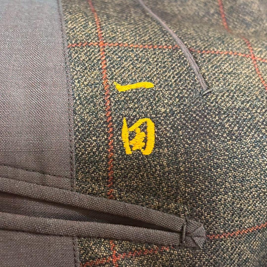 vintage スーツ ダブル ジャケット パンツ ブラウン 茶色 セットアップ