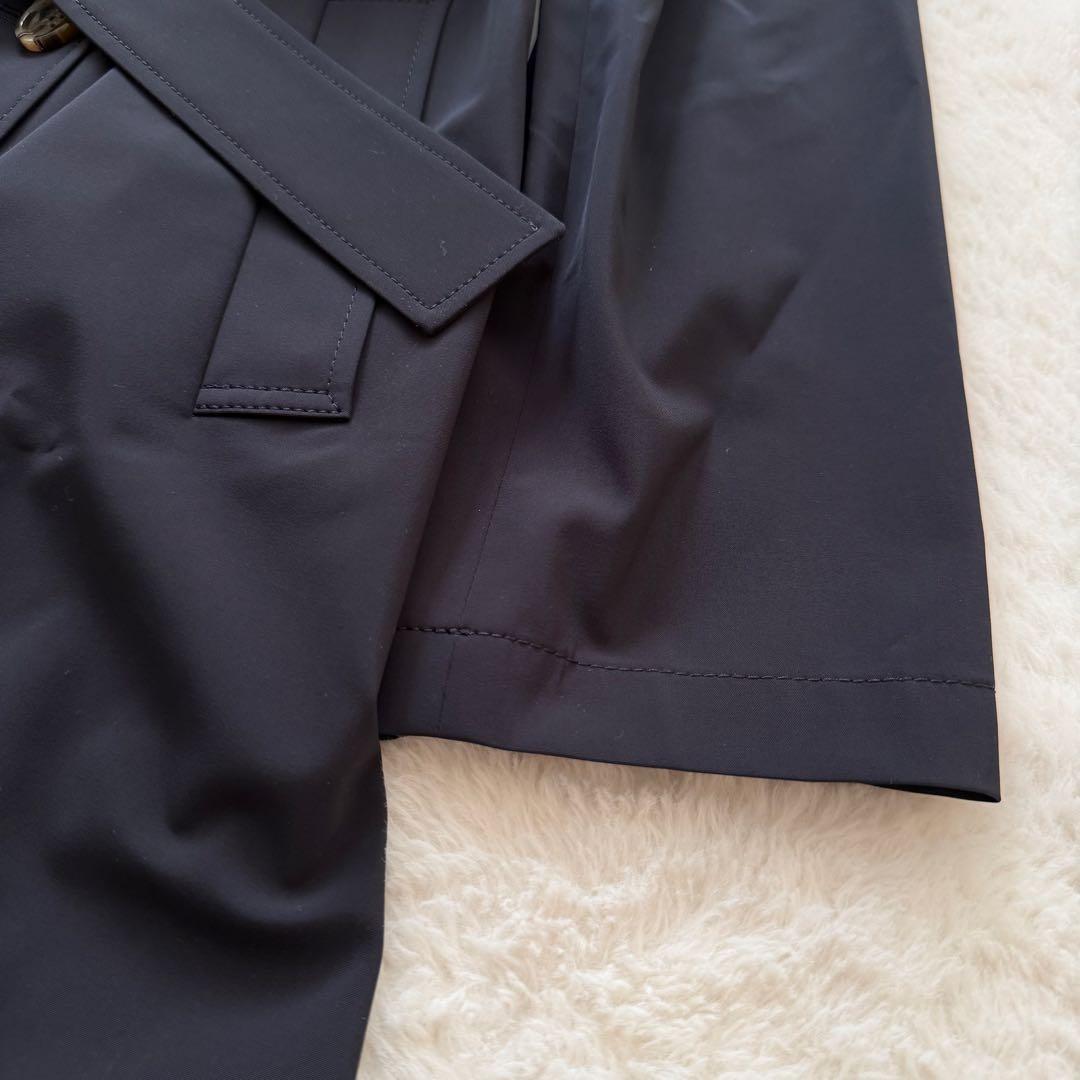 美品　フォクシーニューヨーク ケンジントレンチコート ミッドナイトブルー　40