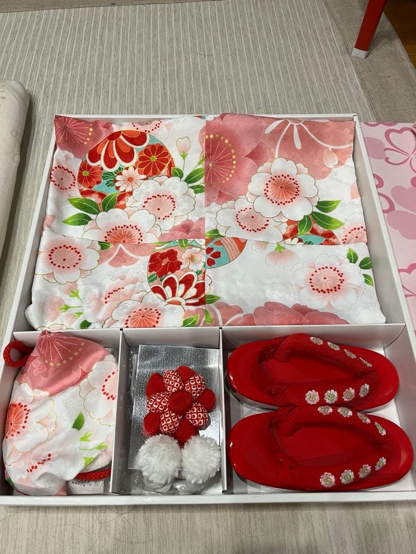 京都花ひめ　七五三　被布セット　3歳　女の子　着物