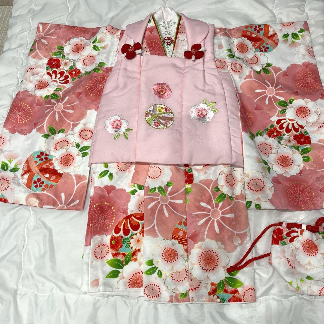 京都花ひめ　七五三　被布セット　3歳　女の子　着物