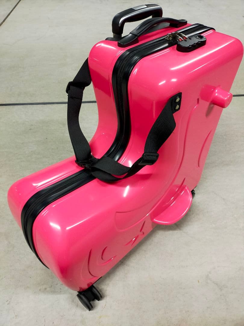 ✨NORICCO ノリッコ 子供が乗れるキャリーケース ピンク Mサイズ