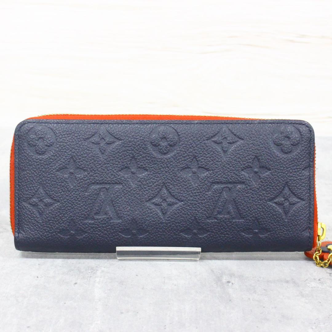 ◇ルイヴィトン ポルトフォイユ クレマンス フラワーチャーム ネイビー×レッド