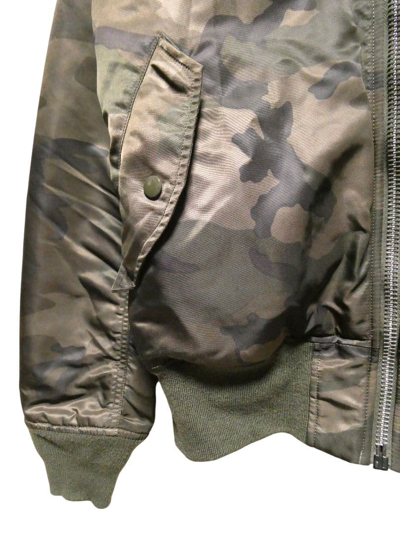 迷彩カモフラ！ビッグサイズL！アルファMA-1フライトジャケット