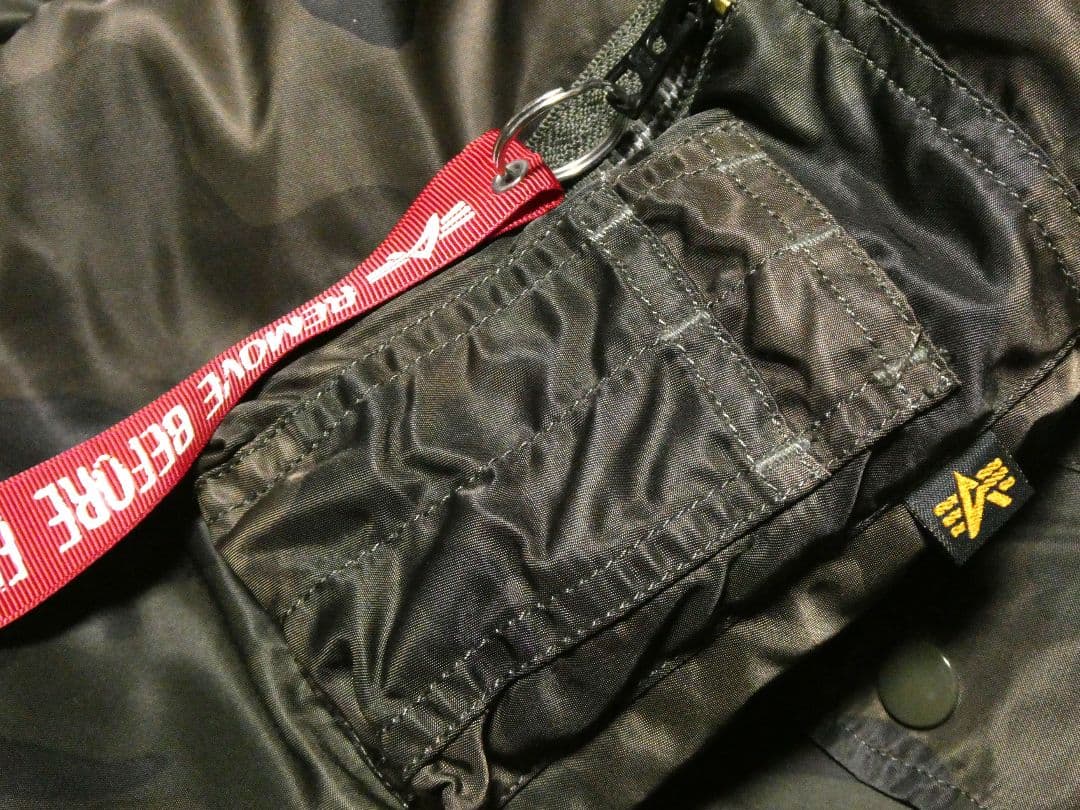 迷彩カモフラ！ビッグサイズL！アルファMA-1フライトジャケット