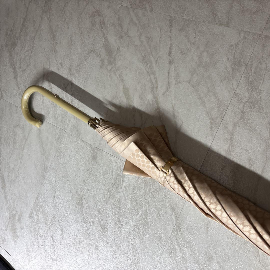 CELINE セリーヌ マカダム トリオンフ 総柄 ゴールド 長傘 レディース