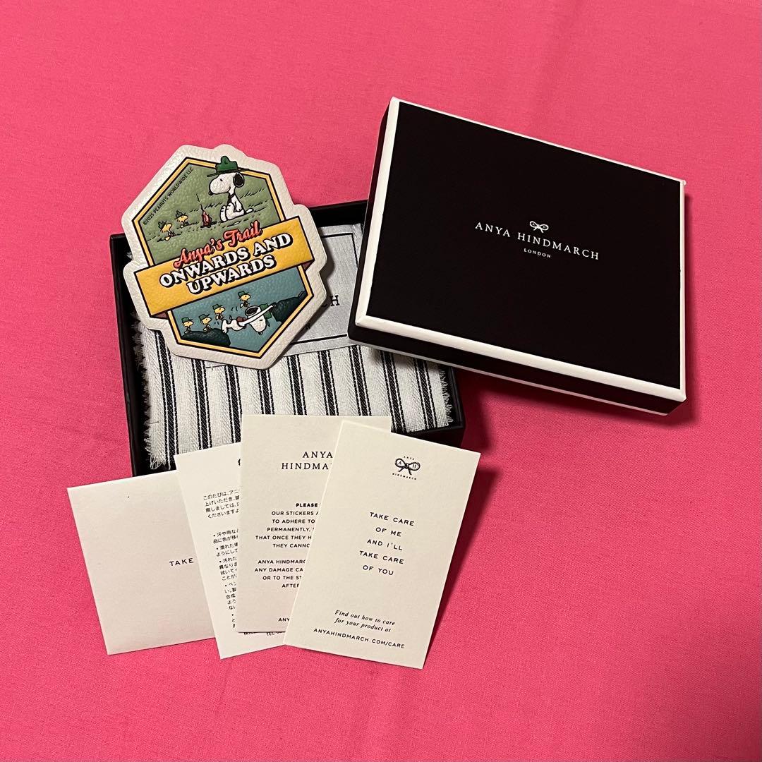 アニヤハインドマーチ × スヌーピー ピーナッツ レザーステッカー