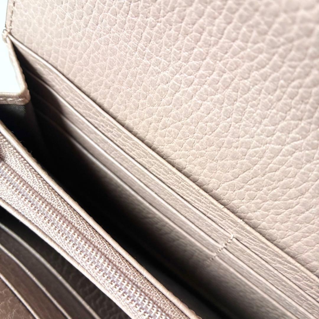 【新品・保管品】GUCCI 長財布 ダブルG バイカラー コンチネンタル ピンク