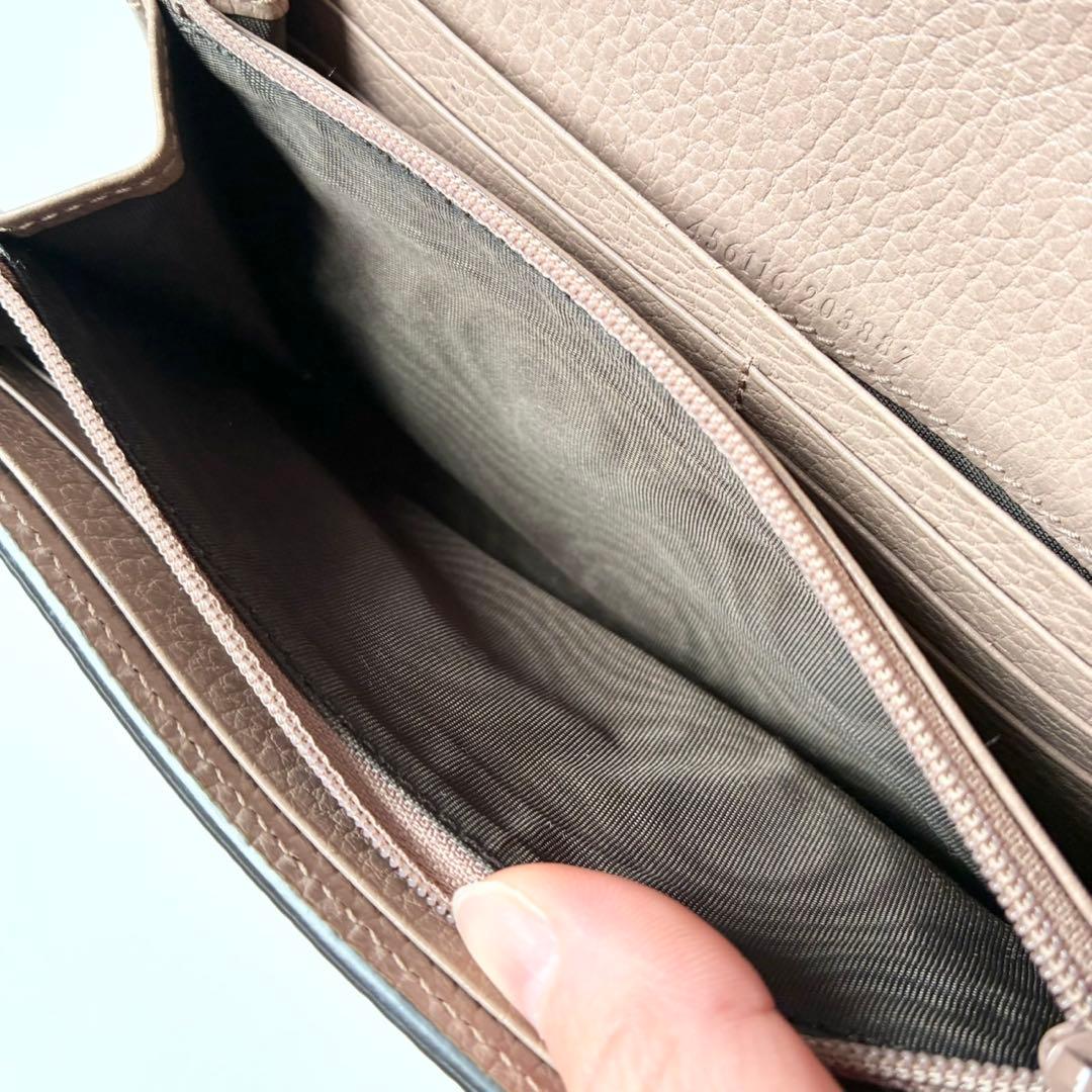 【新品・保管品】GUCCI 長財布 ダブルG バイカラー コンチネンタル ピンク