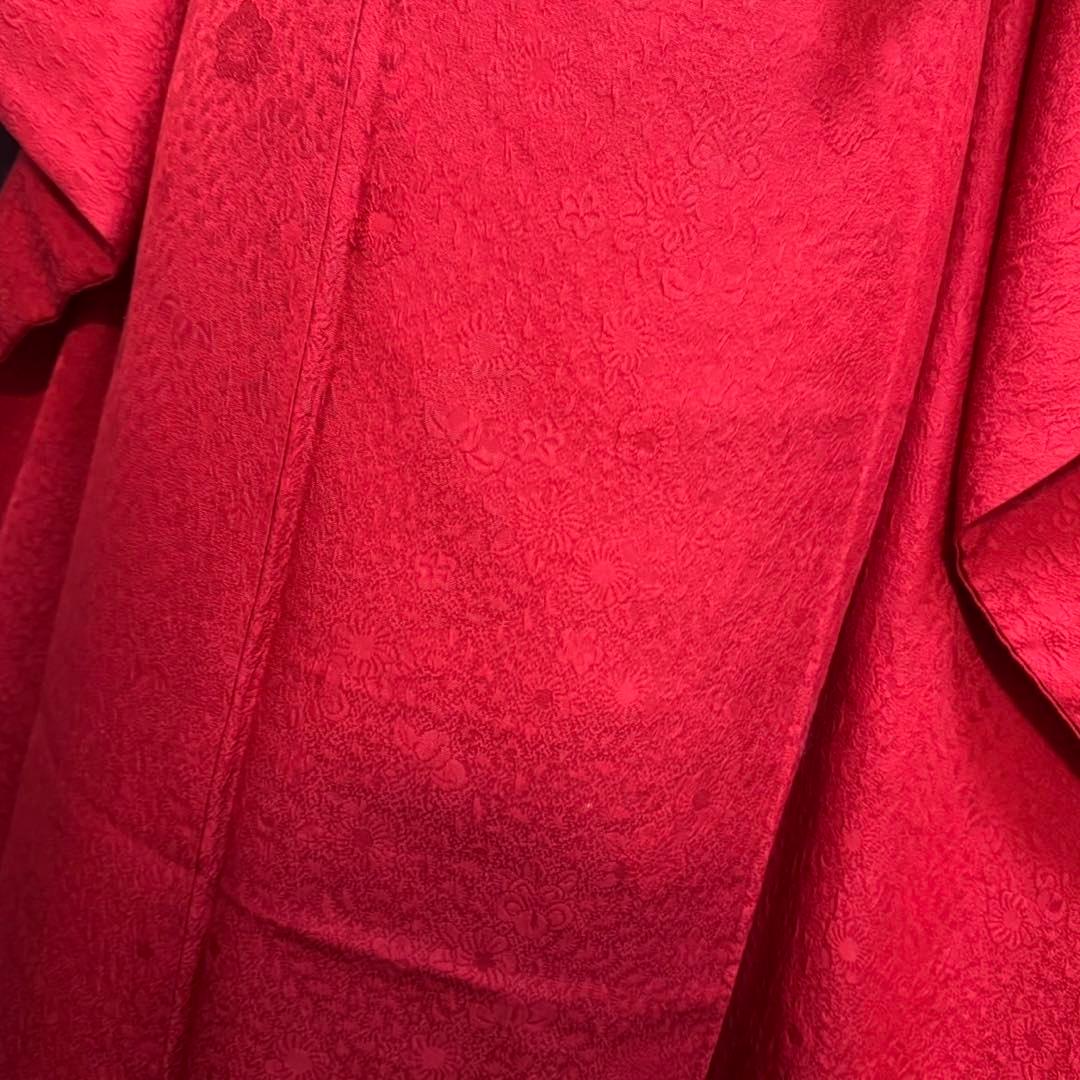 美品　辻ヶ花地紋　辻が花　色無地　赤地　逸品　フルセット　振袖　(振袖のみ)