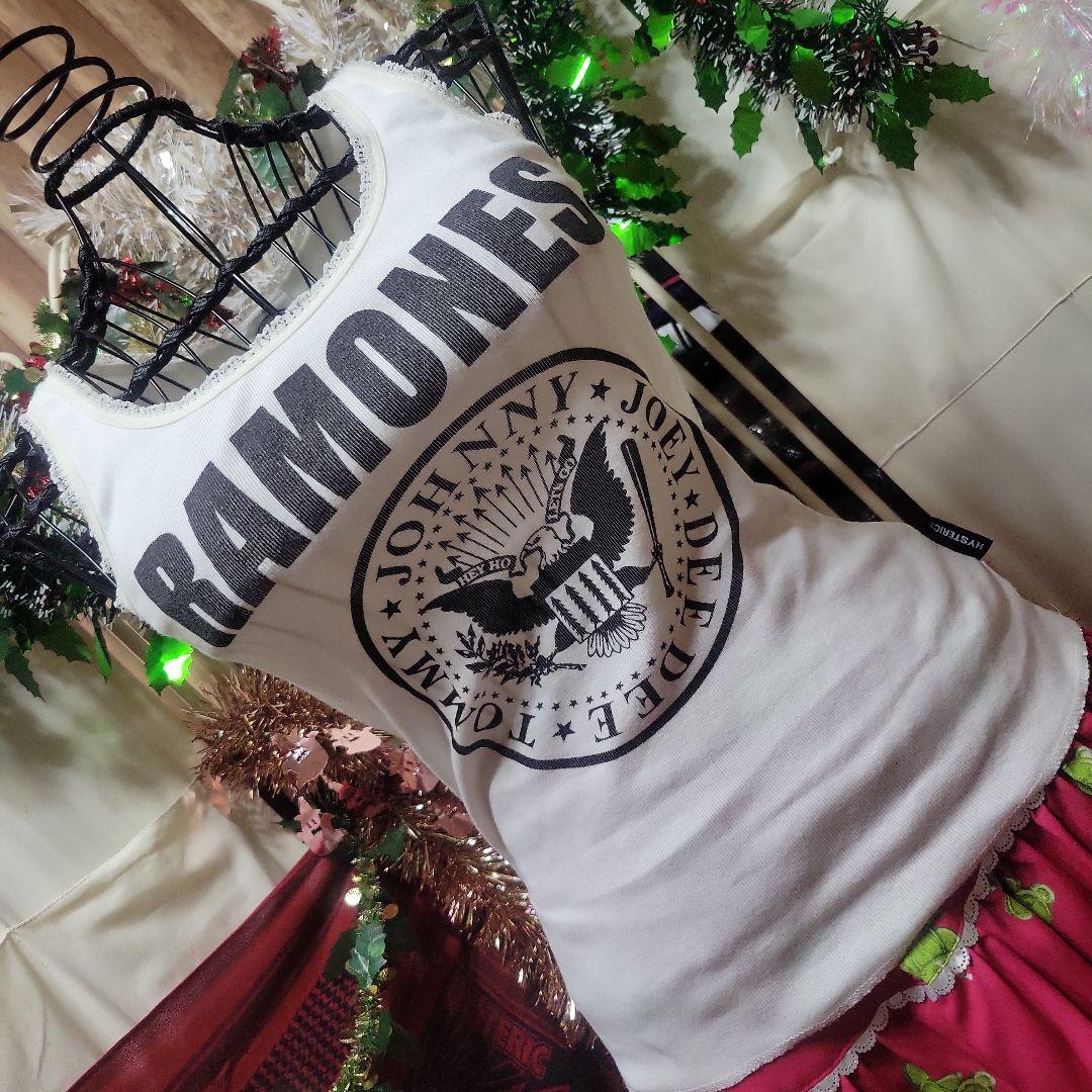 希少美品ヒステリックグラマーRAMONES タンクトップ ホワイト