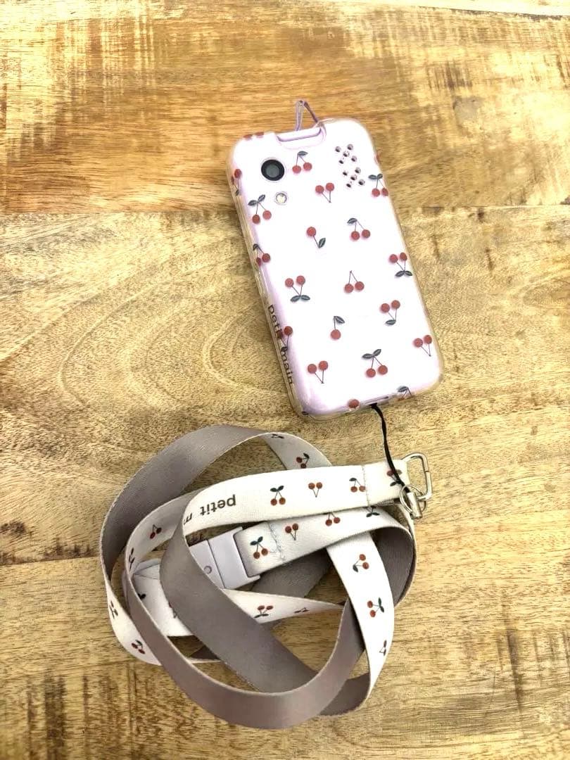 【美品】KY-41C docomo キッズ携帯　カバー付き　パープル