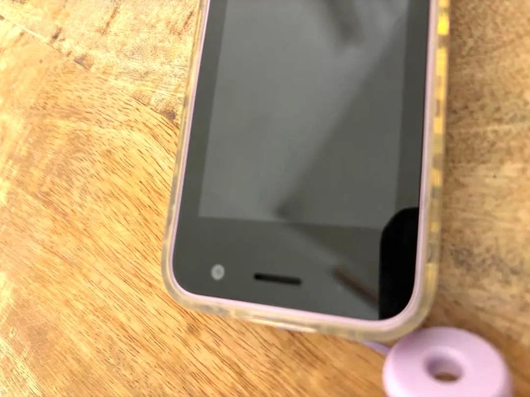 【美品】KY-41C docomo キッズ携帯　カバー付き　パープル