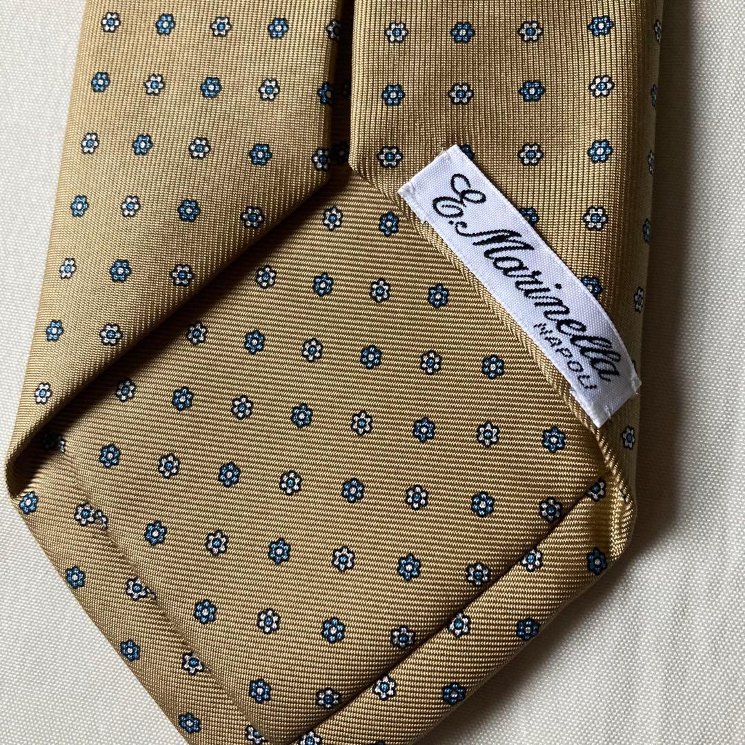 マリネッラ ネクタイ セッテピエゲ 小紋柄