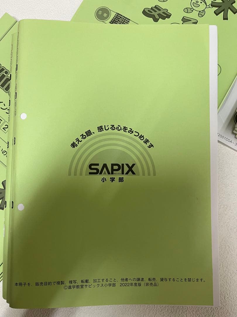 SAPIX デイリーサピックス 5年国語　1年分　2022年度テキスト