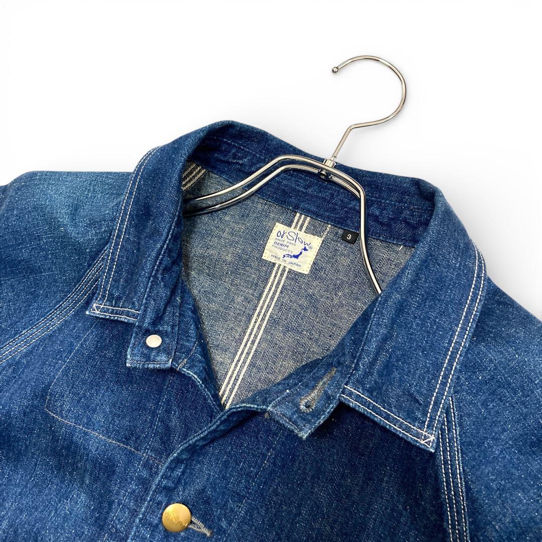 【極美品】orSlow オアスロウ 50s デニムカバーオール 濃紺 3