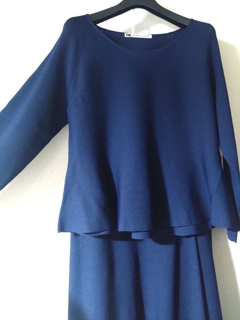 【美品】11号　HIROKO KOSHINO ニット　セットアップ　七〜八分袖