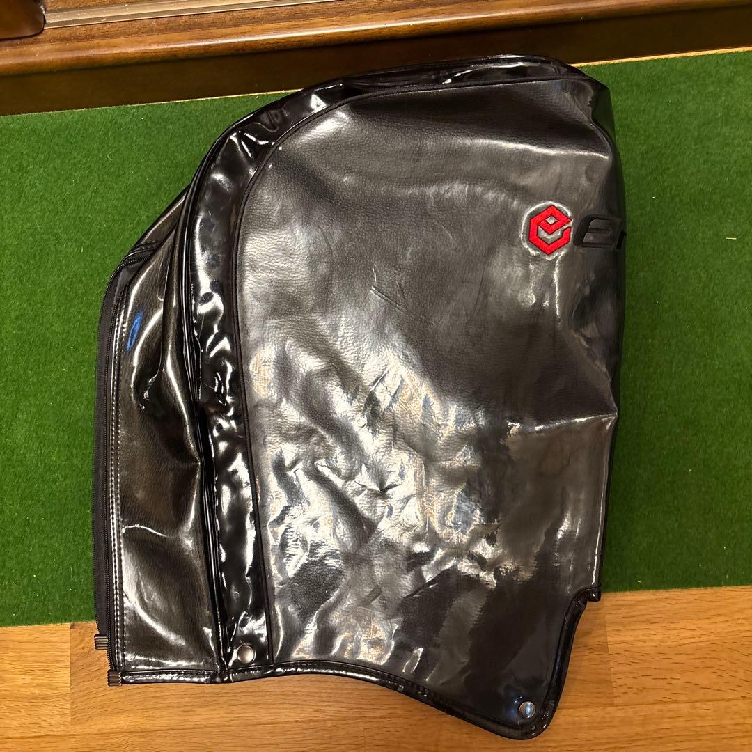 希少！エポン越後の龍エナメルキャディバッグ黒、パターカバー付き