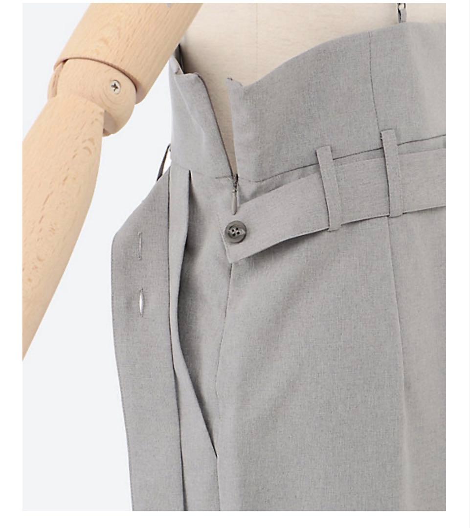 roughlow verseau ハイウエストワイドサロペット ブラック