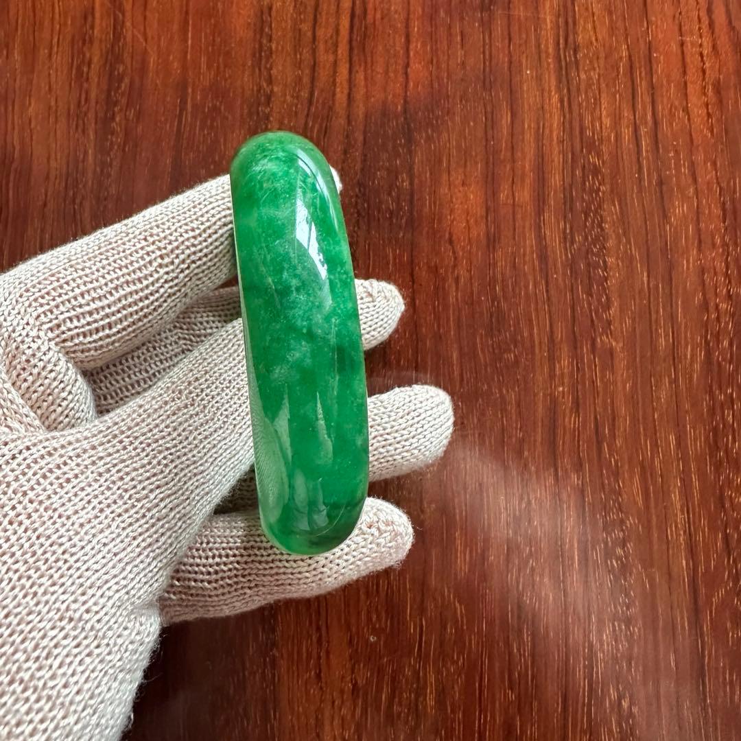 【MAYさま専用】翡翠 緑色 バングル