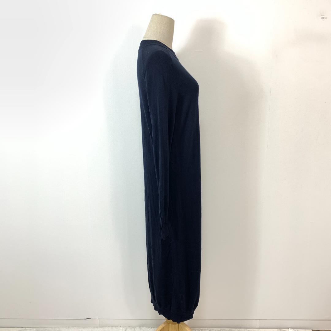 ウィークエンドマックスマーラ ワンピース シルク ウール 紺 M B2533
