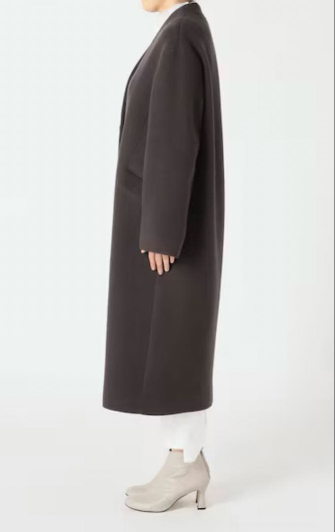 11/9まで値下げ中！ NOBLE MTRノーカラーコート グレー 36