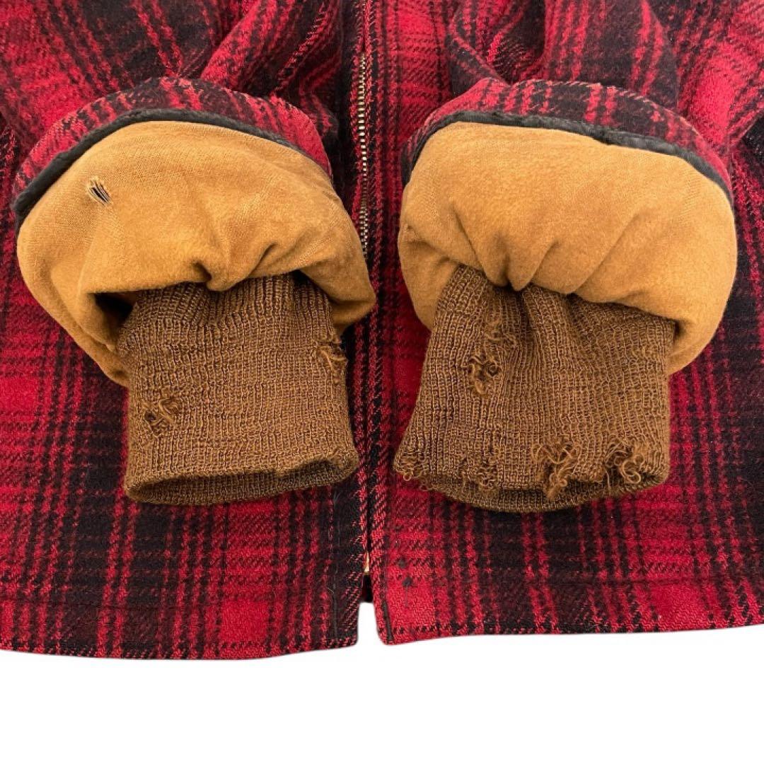 希少vintage50sWoolrichバッファローチェックウールジャケット古着