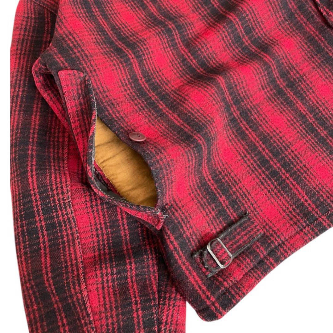 希少vintage50sWoolrichバッファローチェックウールジャケット古着