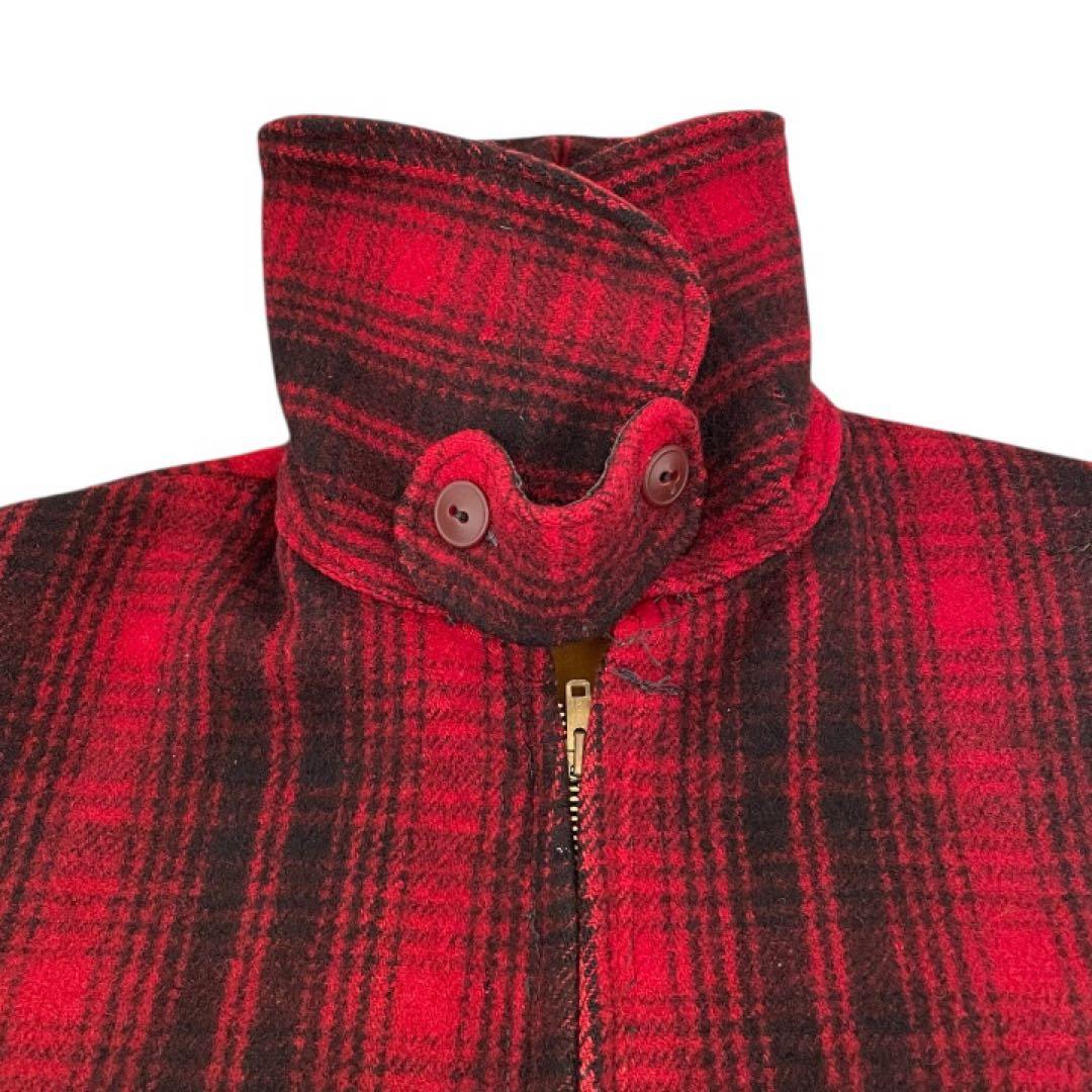希少vintage50sWoolrichバッファローチェックウールジャケット古着