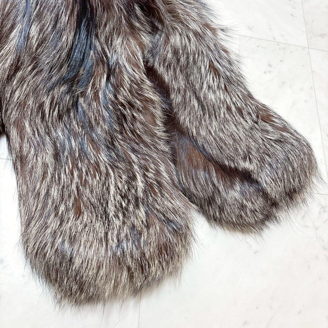 サガフォックス シルバーフォックスハーフコート 総柄 金サガ 花柄 11号