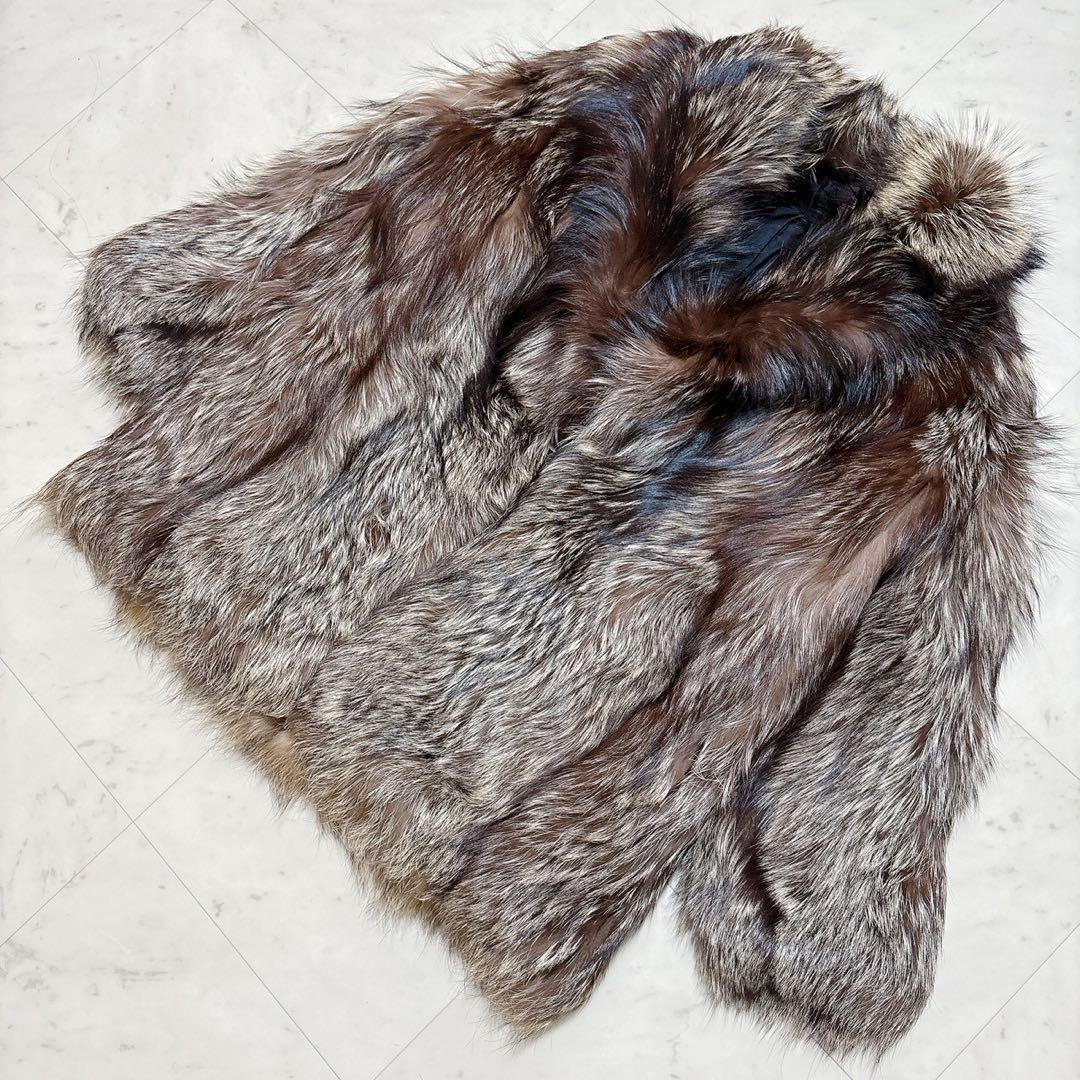 サガフォックス シルバーフォックスハーフコート 総柄 金サガ 花柄 11号