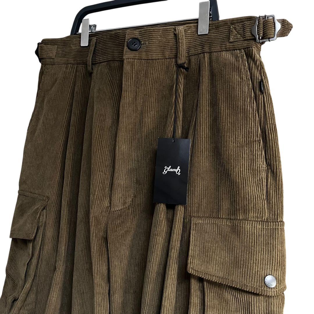 glamb グラム Corduroy Deformed Pants L ブラウン