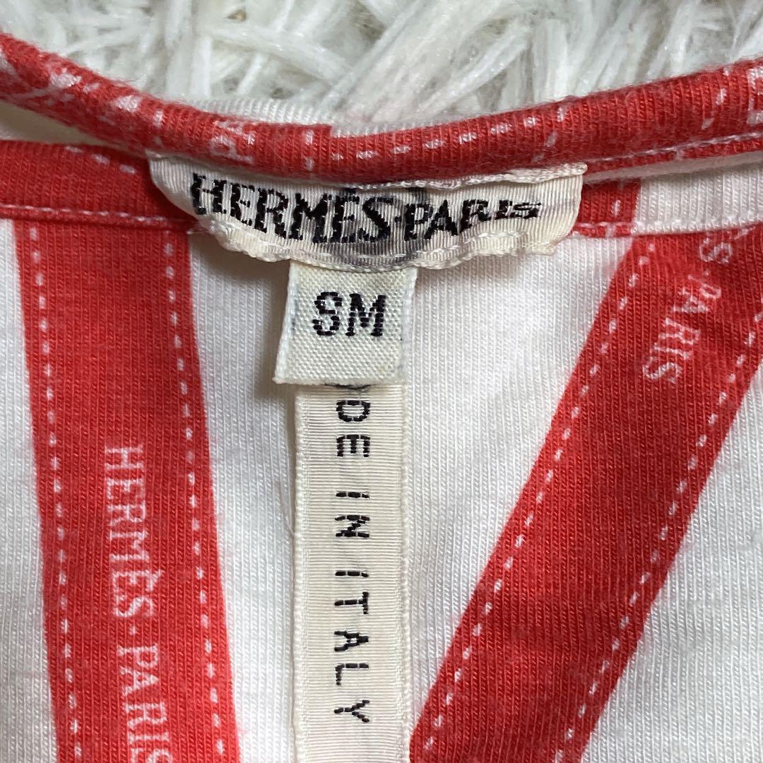 HERMES エルメス カットソー マルジェラ期 赤 ボルデュックリボン SM