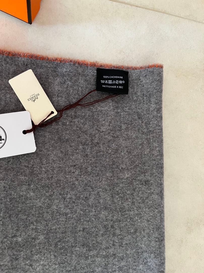 最終‼️お値下げ‼️新品☆タグ付き☆エルメスカシミアマフラー☆