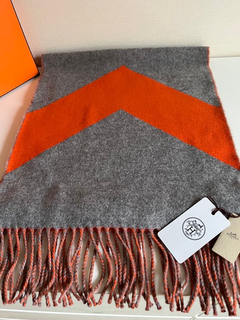 最終‼️お値下げ‼️新品☆タグ付き☆エルメスカシミアマフラー☆