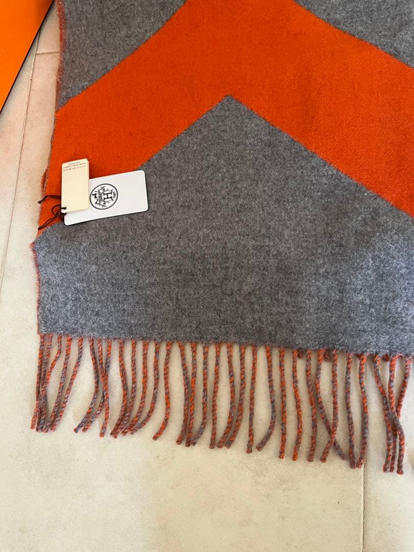 最終‼️お値下げ‼️新品☆タグ付き☆エルメスカシミアマフラー☆