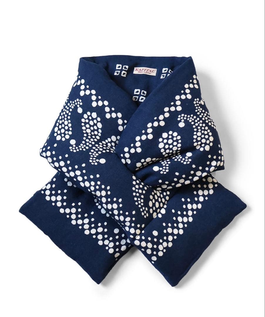 KAPITAL キャピタル 麻レーヨン バンダナ柄 KESAマフラー