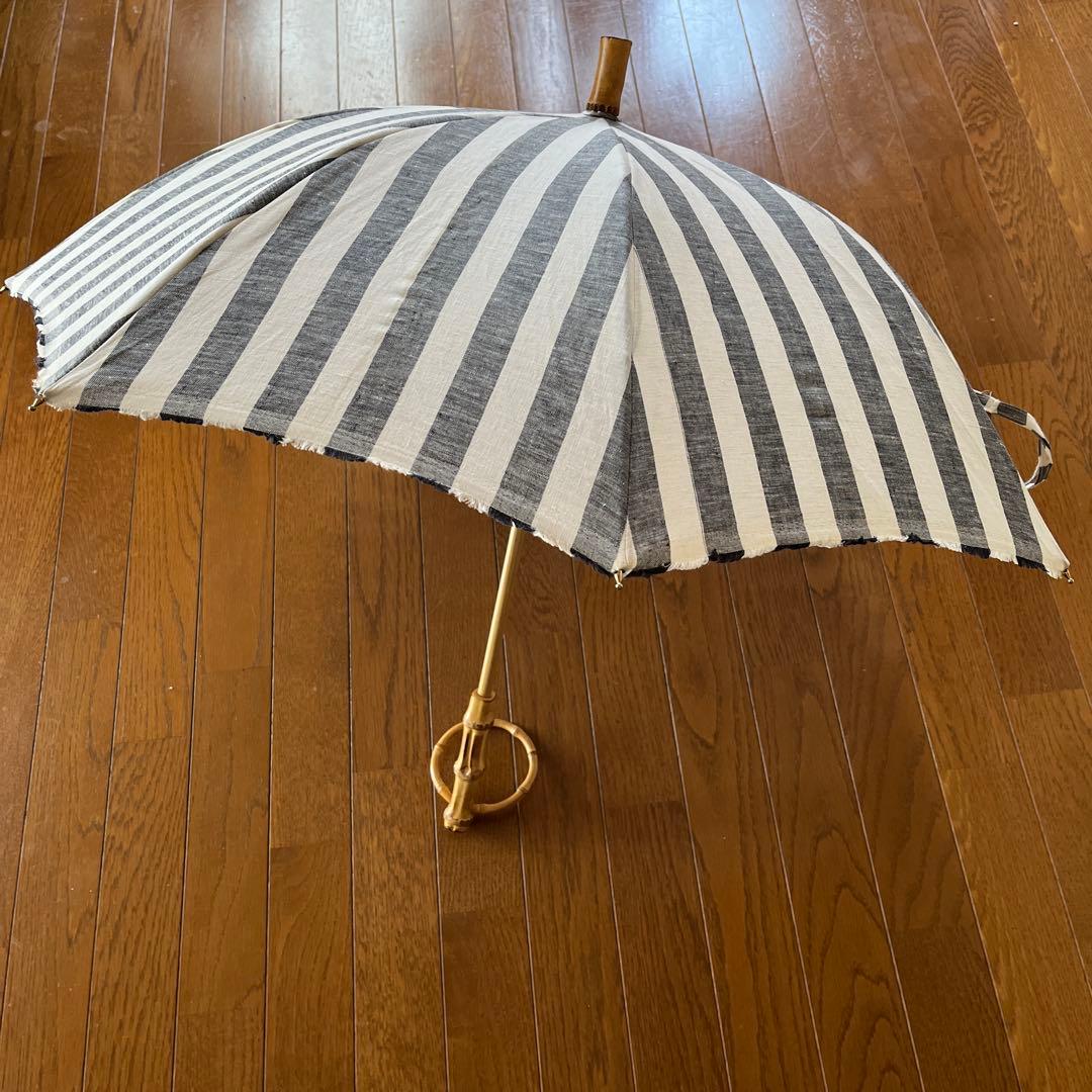 SUR MER シュールメール　日傘　ストライプ　キナリノモール