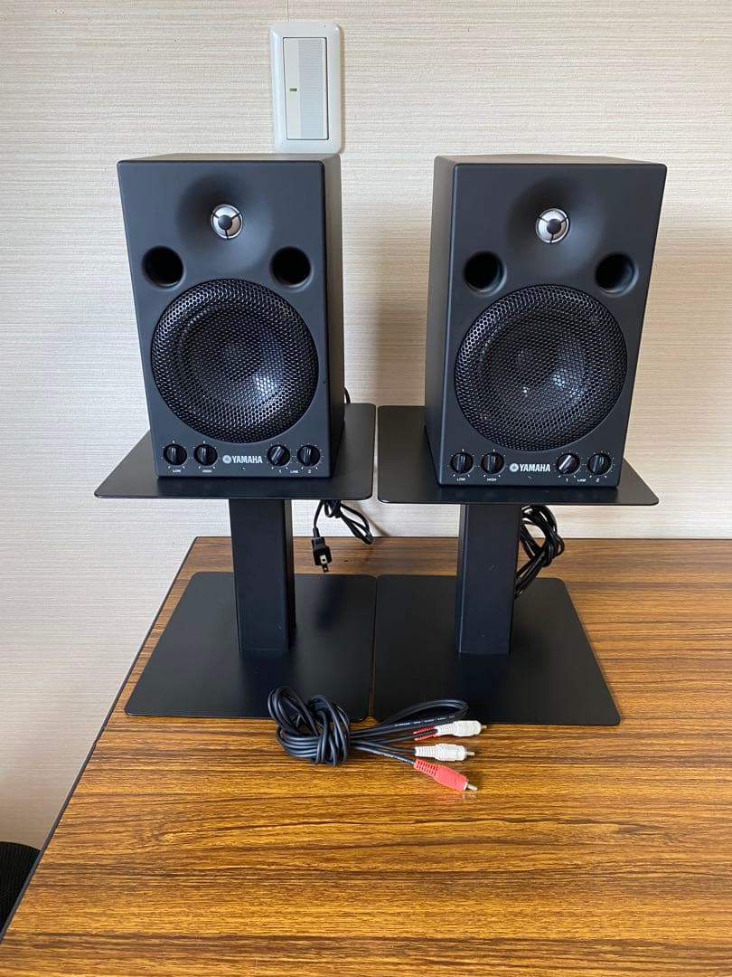 YAMAHA MSP3 モニタースピーカー ペア スタンド・RCAケーブル付