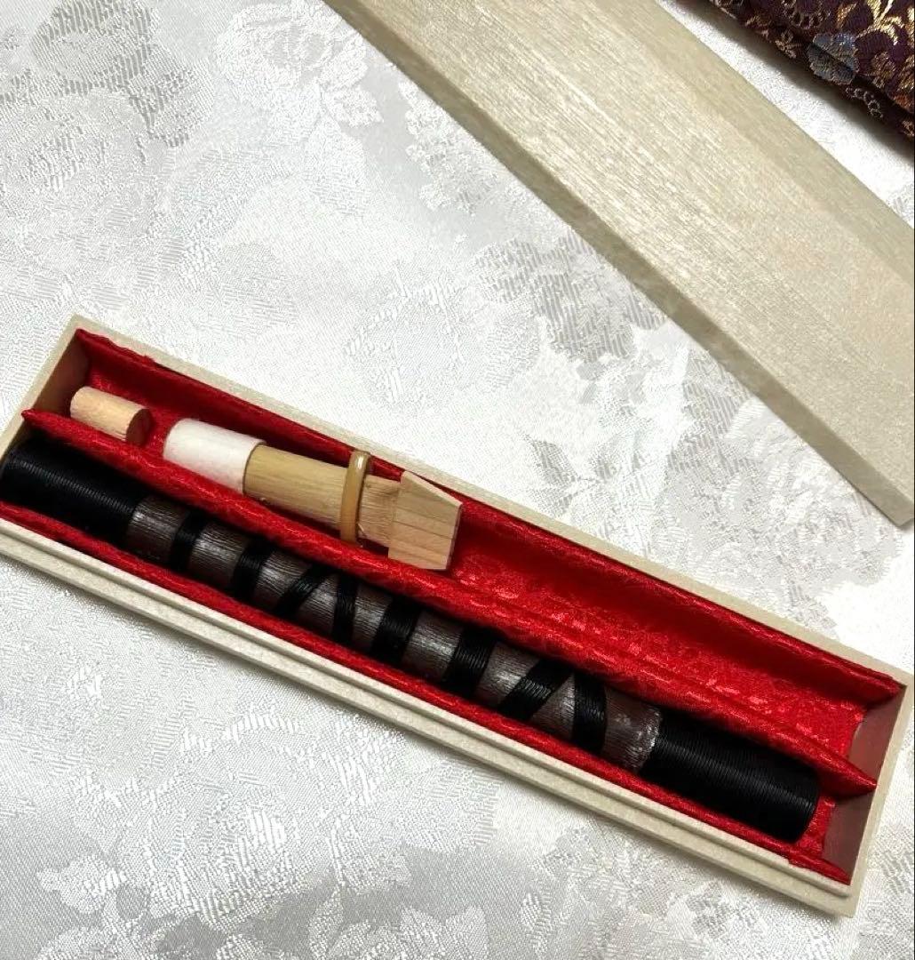 大幅お値下げ　篳篥(ひちりき) 雅楽 リード・紫のケース付き