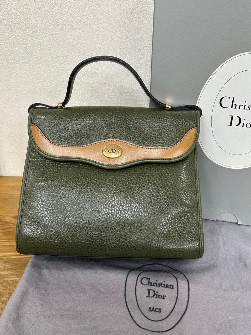 ✨本物✨クリスチャンディオール CDロゴ レザー ハンドバッグ ミニトートバッグ
