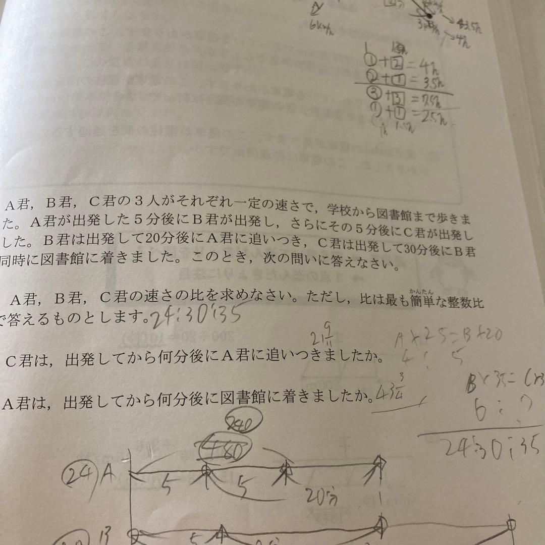 希学園　小５　国語 算数 理科 ３教科　第1～4分冊　フルセット