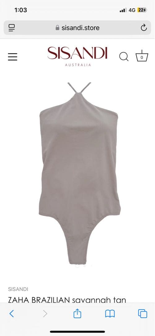 【新品タグ付き】SISANDI ZAHAワンピース水着 Savanna Tan