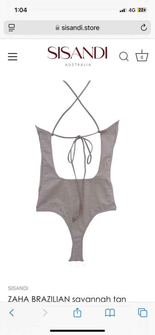 【新品タグ付き】SISANDI ZAHAワンピース水着 Savanna Tan