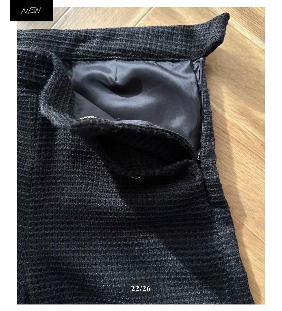 ok.soon オクスンツイードジャケット&ワイドパンツ