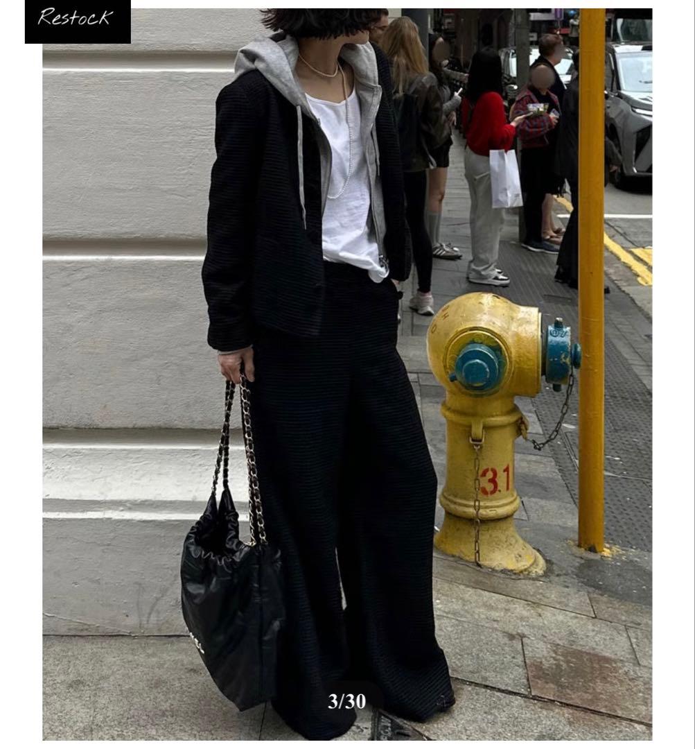 ok.soon オクスンツイードジャケット&ワイドパンツ