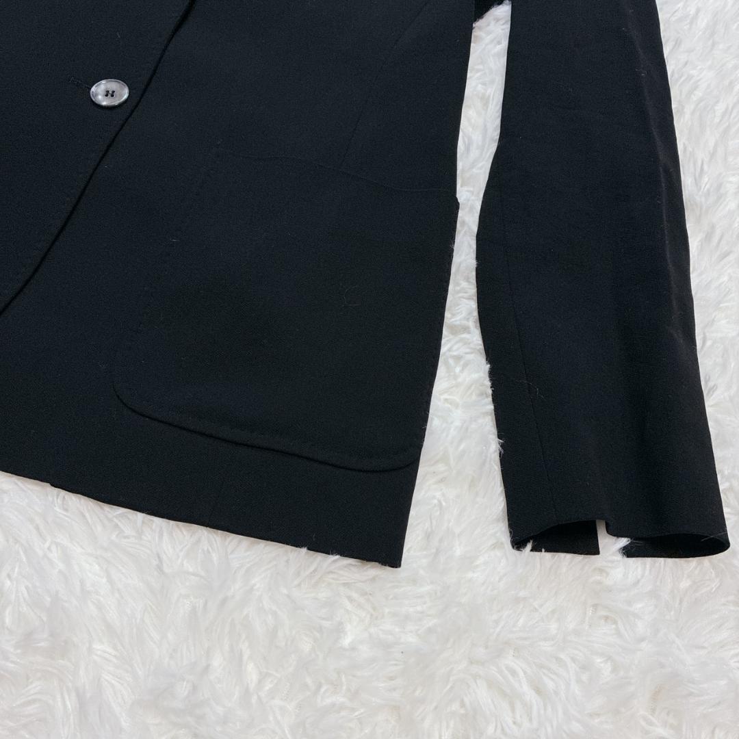 【極美品】 マックスマーラ 白タグ テーラードジャケット ウール 貝殻ボタン 黒