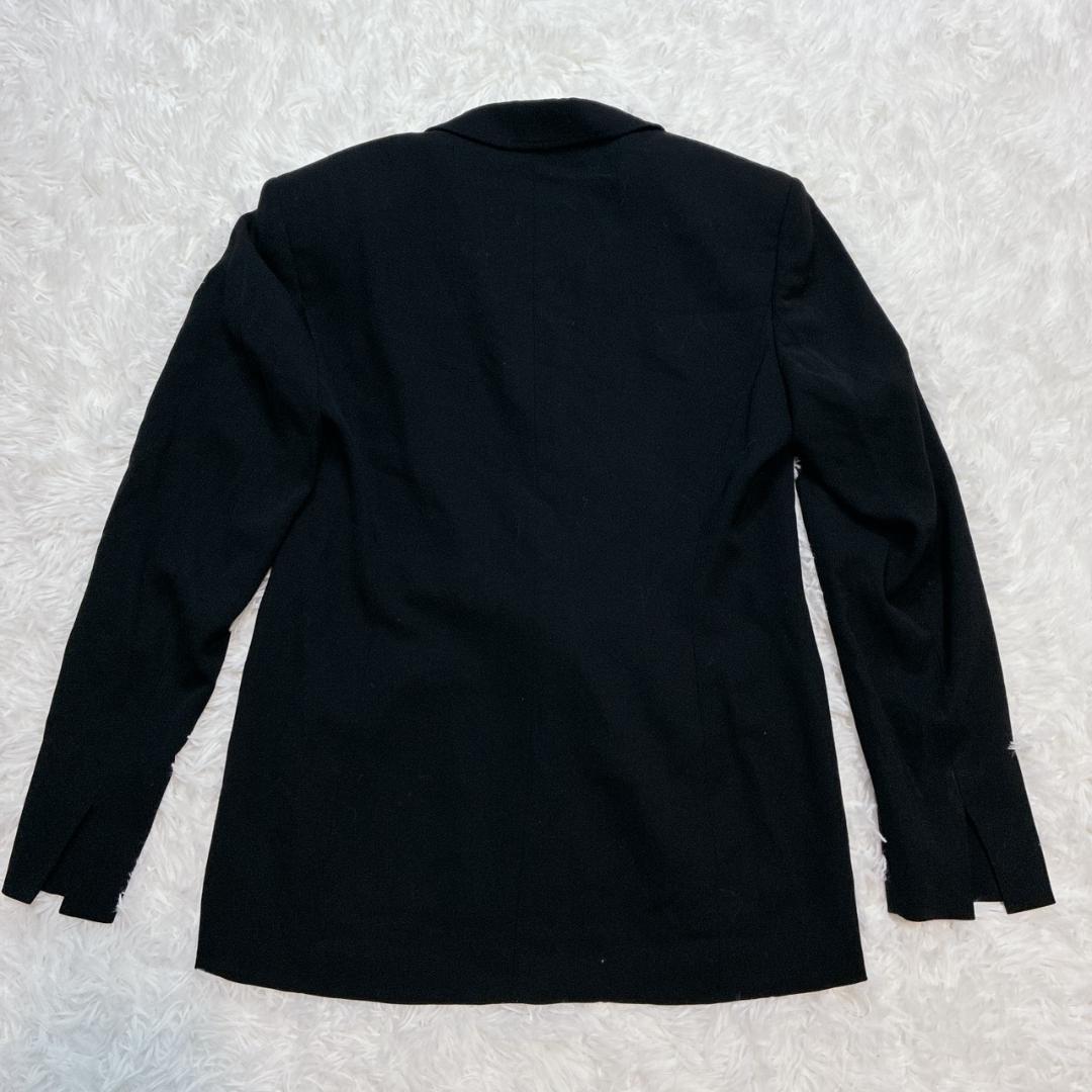 【極美品】 マックスマーラ 白タグ テーラードジャケット ウール 貝殻ボタン 黒