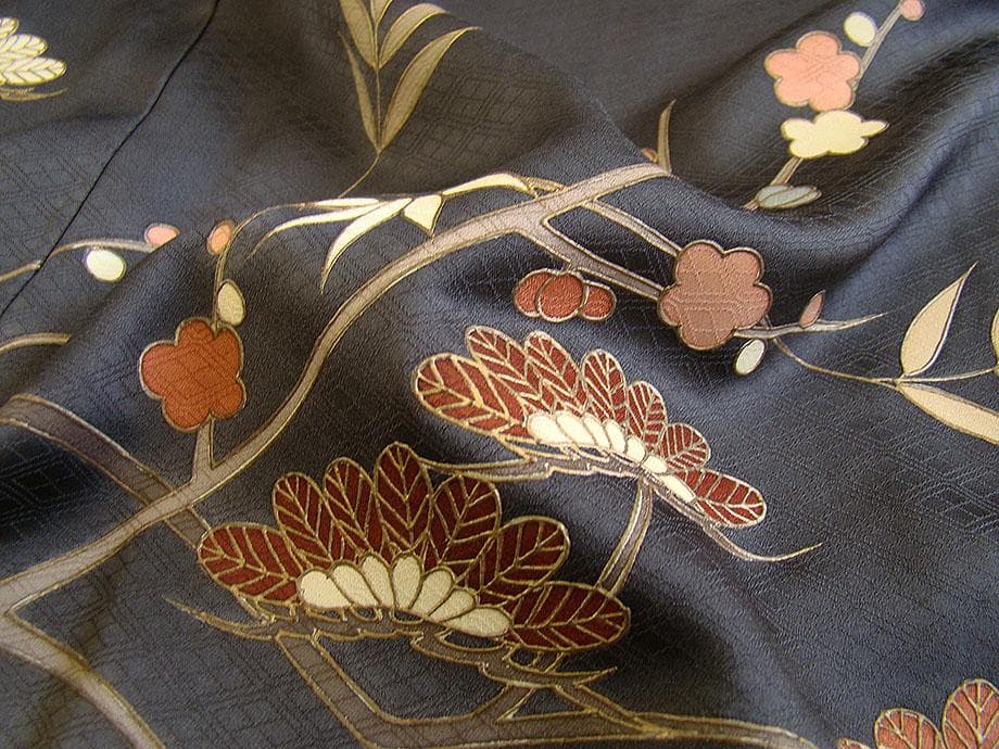 美品 S寸 紋意匠地 金彩加工染 附下げ・訪問着（正絹）未使用＜HH2278＞