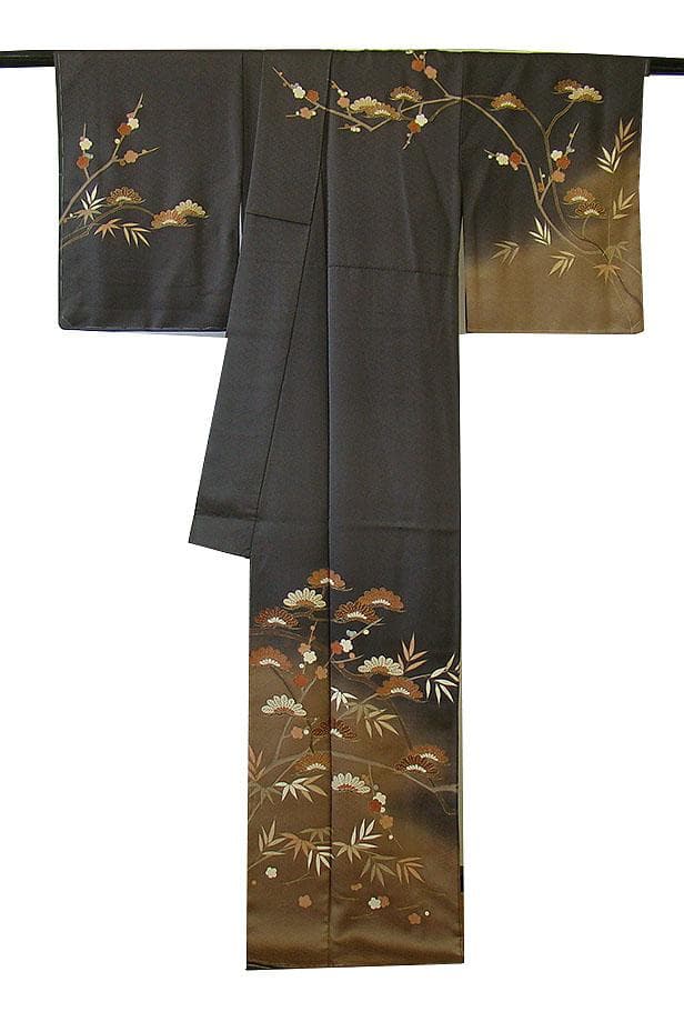 美品 S寸 紋意匠地 金彩加工染 附下げ・訪問着（正絹）未使用＜HH2278＞