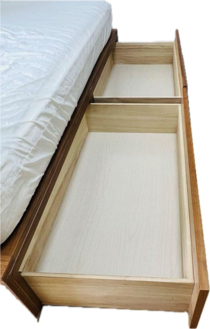 【廃盤 定価10万円相当】無印良品セミダブルベッド収納付⭐︎マットレス付き⭐︎